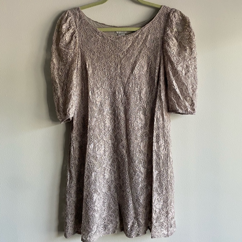 Lilac purple lace summer dress H&M Medium
